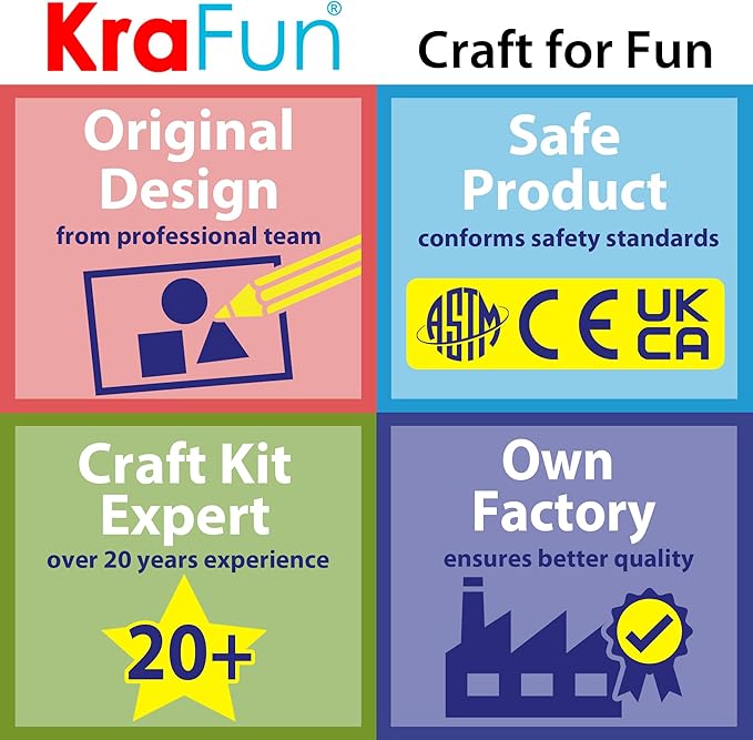 KRAFUN Beginner Unicorn My First Lacing Card Kit for Kids Arts & Crafts, 5 Easy Princess Lacing Projects, Paper Art Craft Cards for Toddlers, Fine Motor Preschool Skills Toys