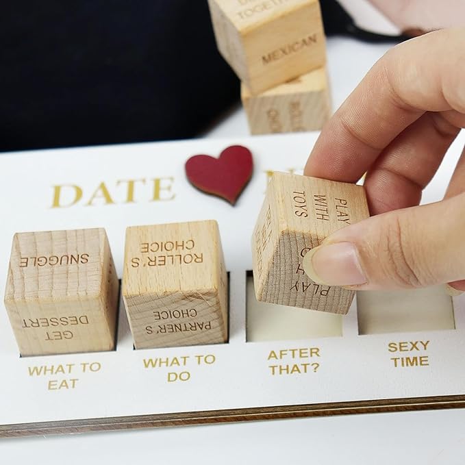 Date Night Dice - Fun Decision Dice & Couple Games for Date Ideas, Activities, & Food - Ideal for Valentine's Day, Anniversaries, or Birthday Gifts - Naughty & Romantic Game for Couples and Adults