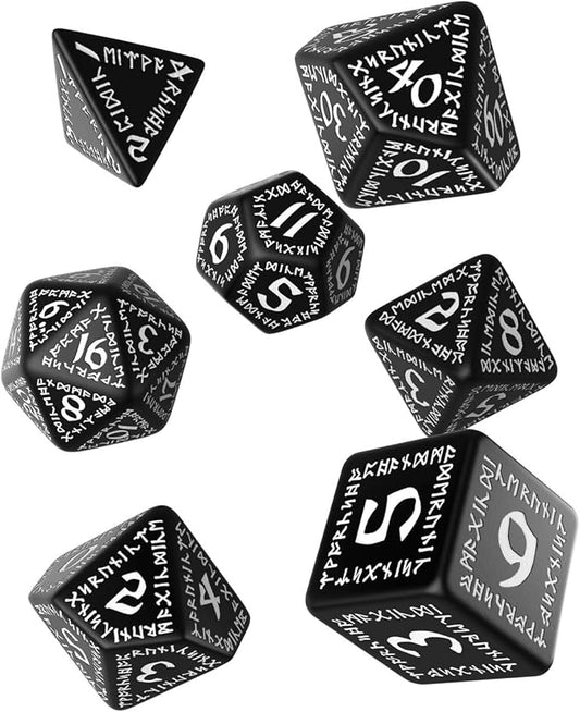 Q-Workshop Runic Dice Black/White (7) Board Game