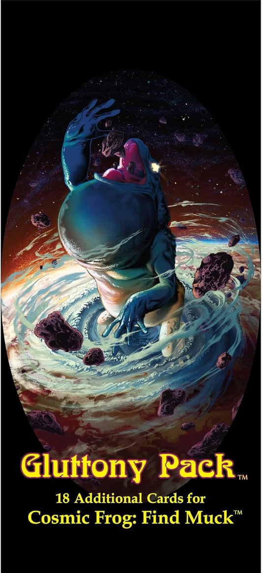 Devious Weasel Games: Cosmic Frog: Gluttony Pack - Expansion to Find Muck, Includes 18 New Cards, Strategy Board Game, Collection-Combat-Theft