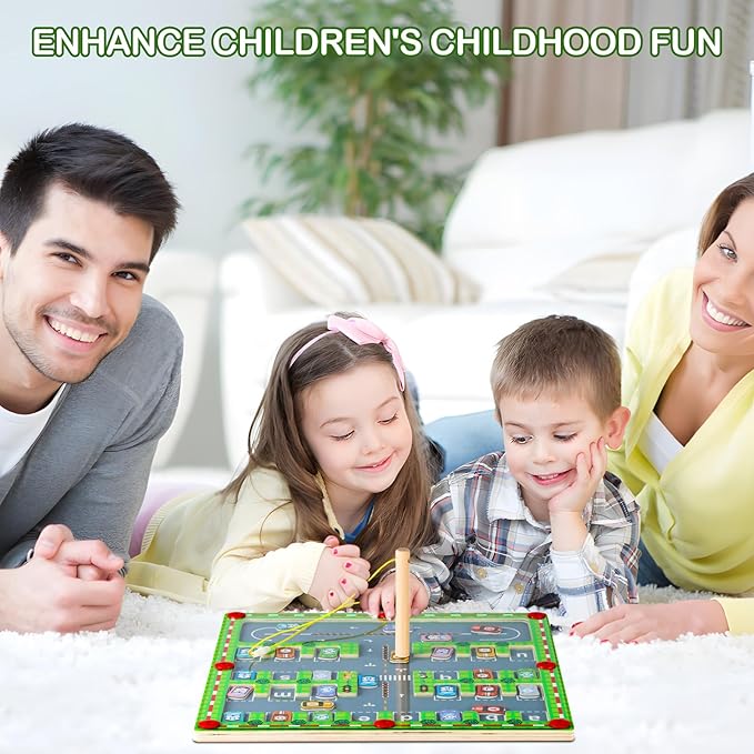 Magnetic Alphabet Maze Board, Montessori Fine Motor Skills Toys for 3 4 5 6 Years Old Boys and Girls, Learning Letter Toddler Puzzle Board Learning Education Toys