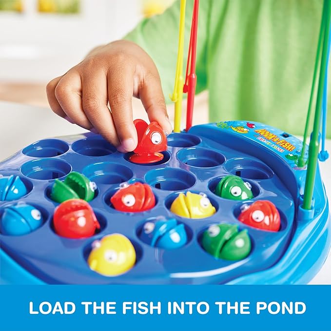 Game Zone Hook-A-Fish! - Interactive Indoor Fishing Game for 2-4 Players Ages 3+ - Helps Develop Hand-Eye Coordination and Fine Motor Skills - Play with Family and Friends!