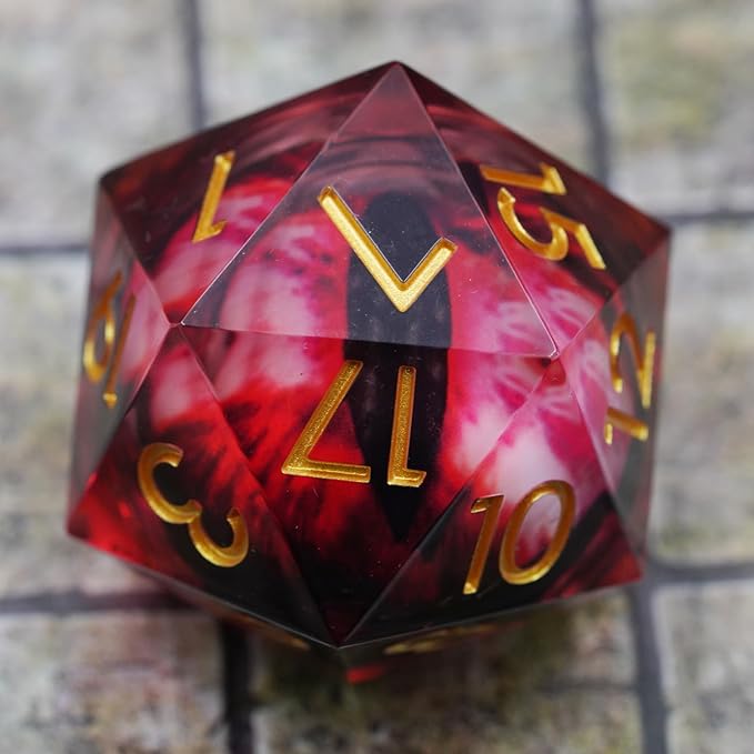 33mm Dragon Eye D20,DND d20 dice,RPG Dice for Dungeons and Dragons Game