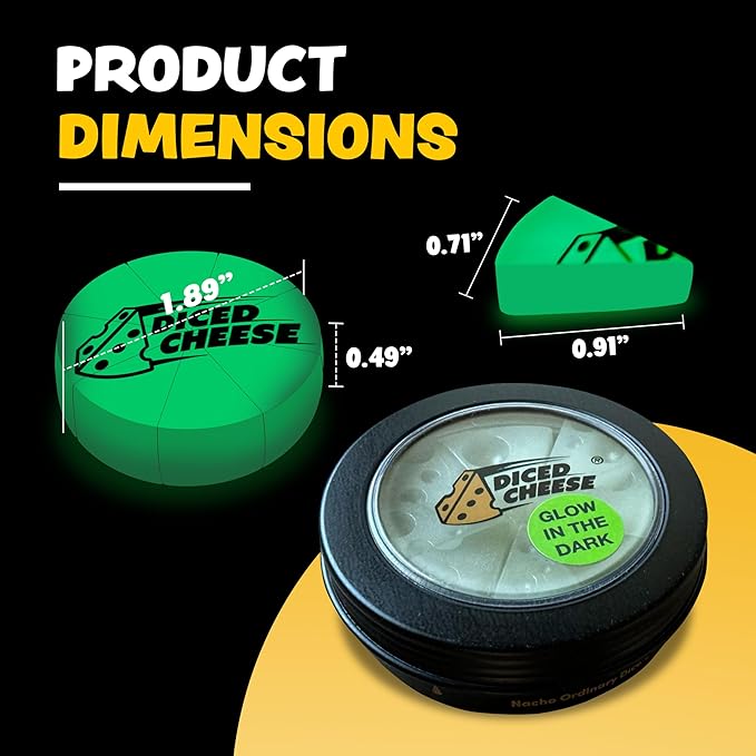 Glow-in-The-Dark - Fun & Addictive Dice Game for Ages 15 & Above - Conquer The Leaning Towers of Cheesa - No Math or Scorecards Needed