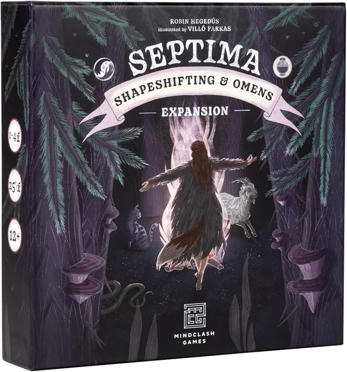 Games Septima - Shapeshifting & Omens Expansion | Transform into Animal Forms & Face Omens | New Cards, Animal Tiles & Modular Gameplay