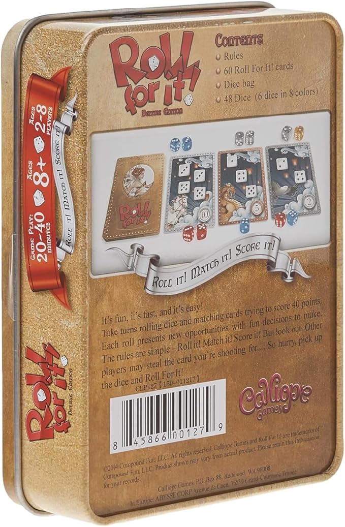 Calliope Games Roll for It! Deluxe Edition Board Game