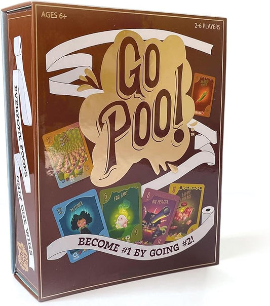 Paper House: Go Poo! The Game - Laugh Out Loud Funny Card Collection Game, Family Game Night, Hilarious Toilet Humor, Adults Kids Age 6+, 2-6 Players