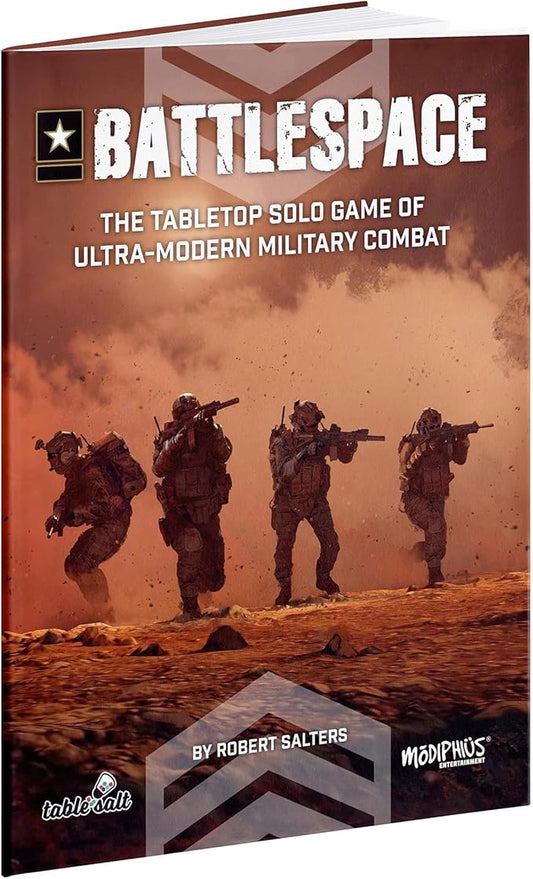 Modiphius Entertainment: Battlespace -Tabletop Solo War Card Game, Ultra-Modern Military Combat, Mission Game, Ages 13+, 1 Player, 30-60 Min