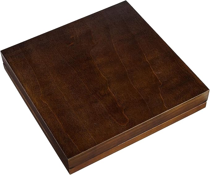 WE Games Shut The Box Board Game - Classic 4 Player Wooden Table Top Dice Game for Family Game Night, Walnut Stained Wood, 14 in., 10 Numbers, Classroom Play or Bar Fun for Adults