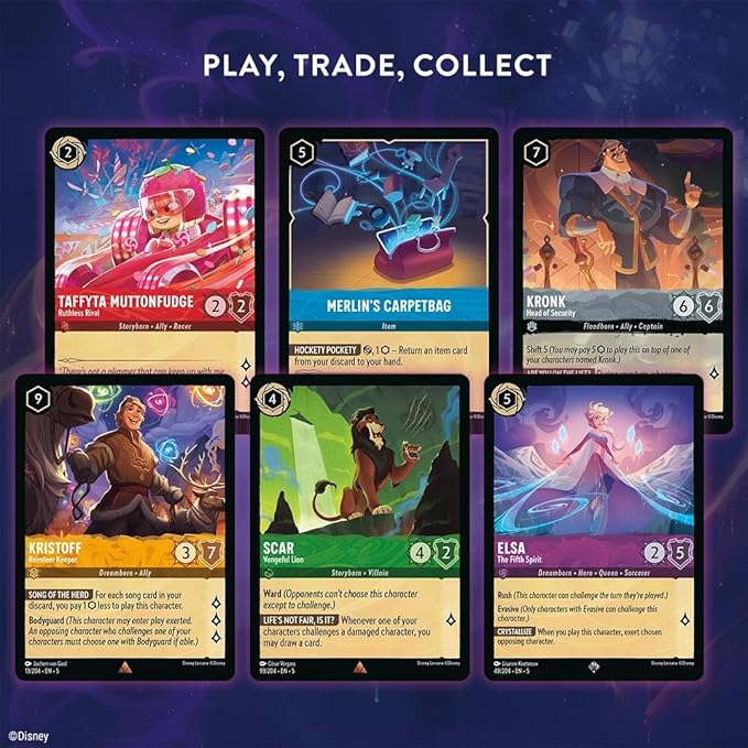 Ravensburger Disney Lorcana TCG: Shimmering Skies - Amethyst & Ruby Single-Player Starter Deck | Engaging Gameplay | Over 200 Original Disney Artworks | Ideal for Ages 8+