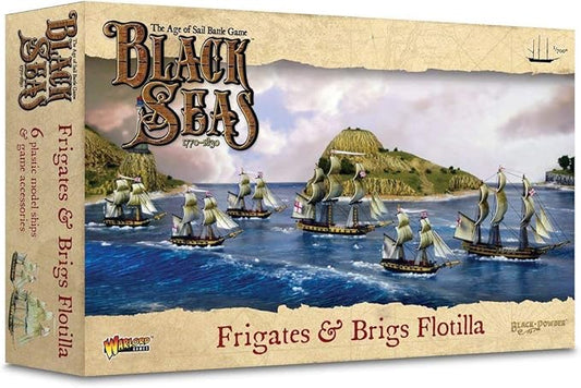 Warlord Black Seas The Age of Sail Frigates & Brigs Flotilla for Black Seas Table Top Ship Combat Battle War Game 792010001