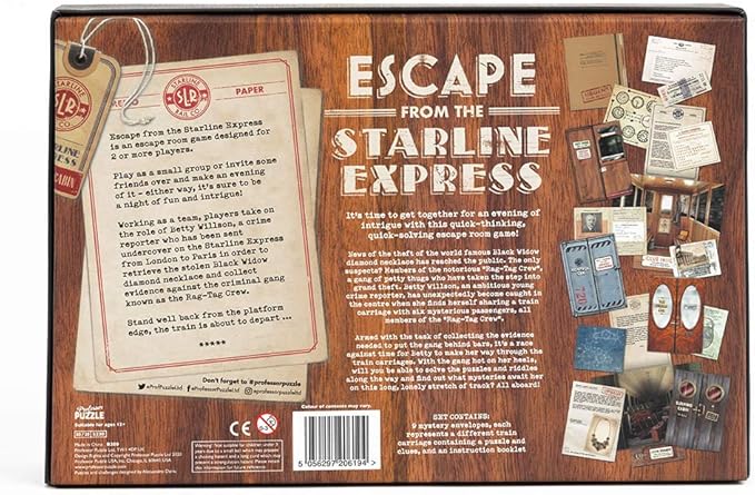 Escape from The Starline Express - Escape Room Game - Multiplayer Brain-Teasing Game / Escape The Room Game by Professor Puzzle.