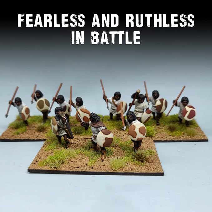 Wargames Delivered SPQR - Mercenaries - Numidian Skirmishers. 28mm Miniatures Base, Roman and Greek Military Legion Miniatures for Wargames, and Roman War Games by Warlord Games