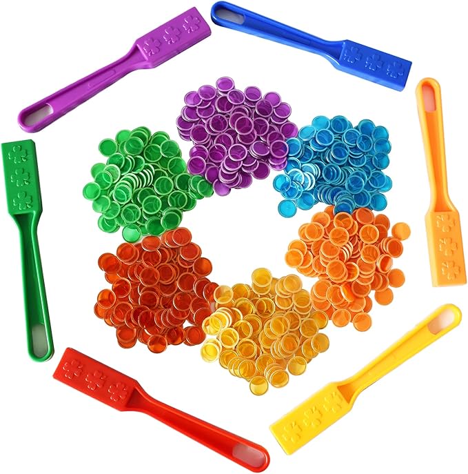 Yuanhe Magnetic Bingo Chips Set- Magnetic Wands with Metal Chips for Counting and Sorting, Educational Activities