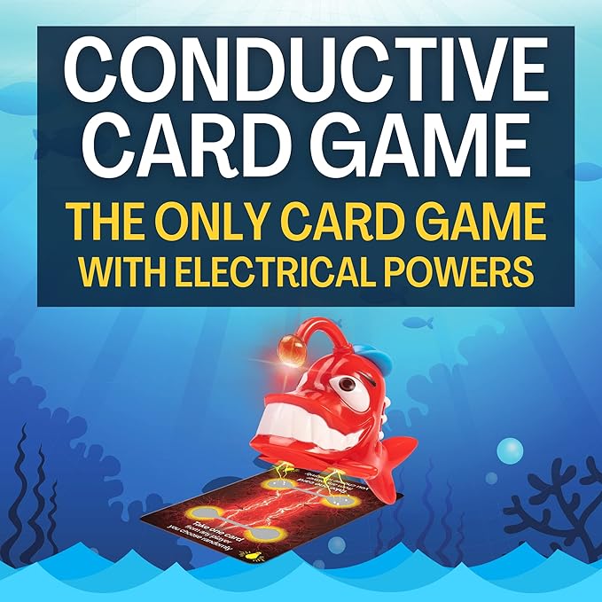 Loonyfish Card Game: Fun, Family-Friendly, Interactive, Electrifying, for Adults, Teens, and Kids, 6 Years and Up, 3 to 5 Players