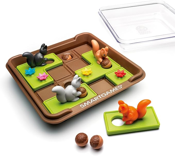 SmartGames Squirrels Go Nuts! Travel Game for Ages 6-Adult