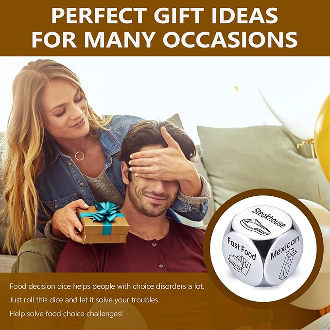 Gifts for Couples Funny Food Decision Dice Games Fathers Day Anniversary Birthday Gifts for Men Women Boyfriend Girlfriend