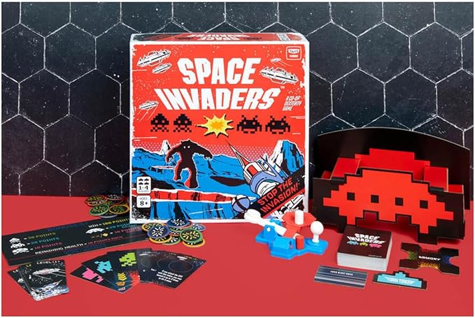 Buffalo Games - Space Invaders Game - Dexterity Launch Game - Great for Game Night - Cooperative Gameplay - Based on Video Game