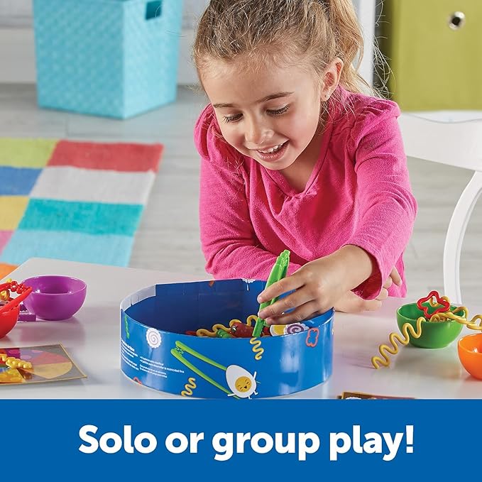 Learning Resources Noodle Knockout! Fine Motor Game,Fine Motor Skills Toys, 67 Pieces, Ages 4+