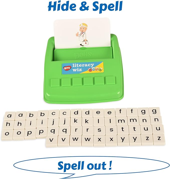 BOHS Spanish and English Literacy Wiz Game - Preschool Language Learning Educational Toys
