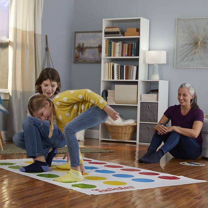 Hasbro Twister Party Classic Board Game for 2 or More Players,Indoor and Outdoor Game for Kids 6 and Up,Packaging May Vary