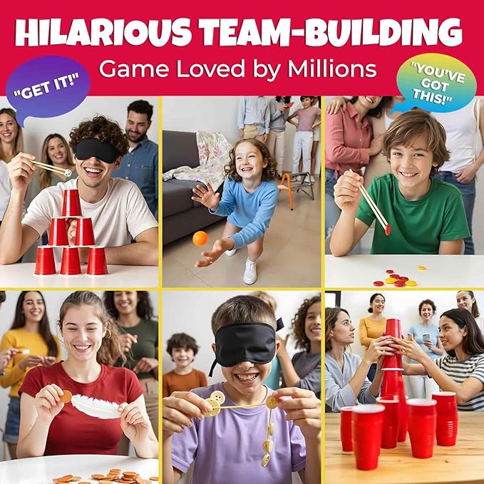 QUOKKA Family Game for Kids and Adults - 250 Unique Cards with Fun and Challenge Tasks Perfect for Game Nights, Party, TeamBuilding - Includes Reusable Props, Special Dice, Interactive Gameplay