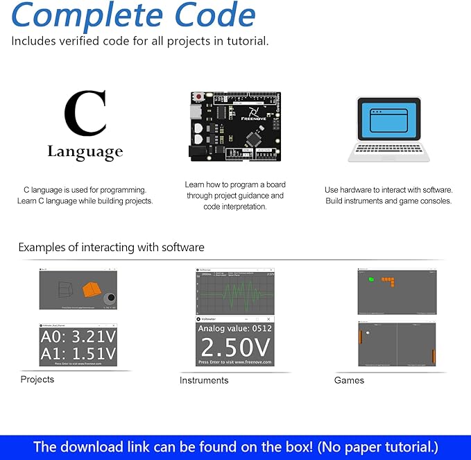 Freenove RFID Starter Kit V2.0 with Board V4 (Compatible with Arduino IDE), 267-Page Detailed Tutorial, 198 Items, 49 Projects