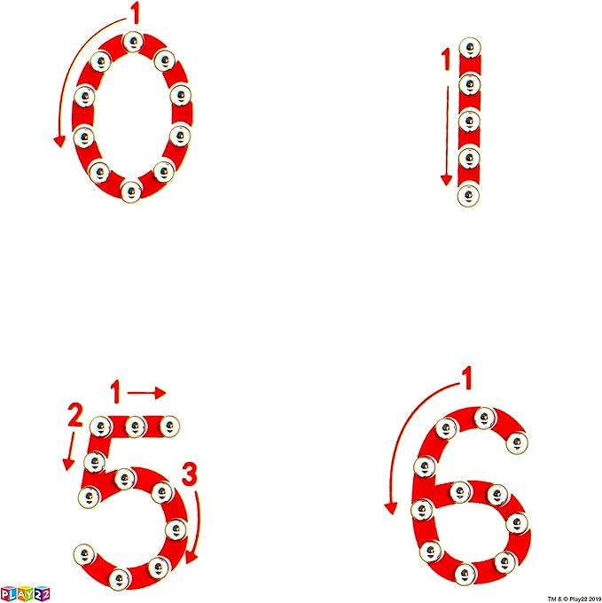 Play22 Magnetic Drawing Board - STEM Educational Learning Numbers and Letters - Erasable Writing Board for Kids (Numbers)