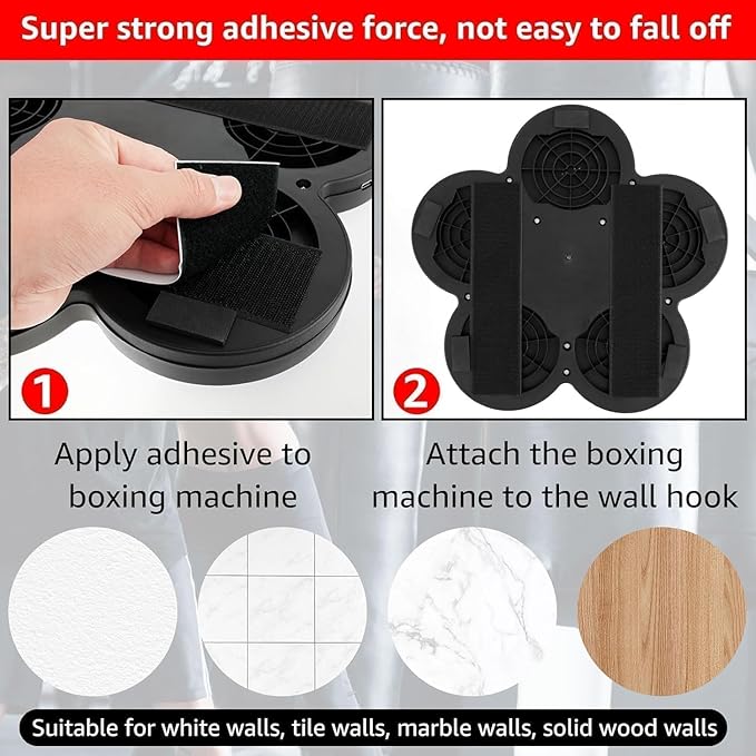2025 Music Boxing Machine, Bluetooth Wall Punching Pads with LED for Kids & Adults, Wall Mounted Boxing Equipment for Training at Home, Fun Music Punching Machine with Gloves - Ideal Present