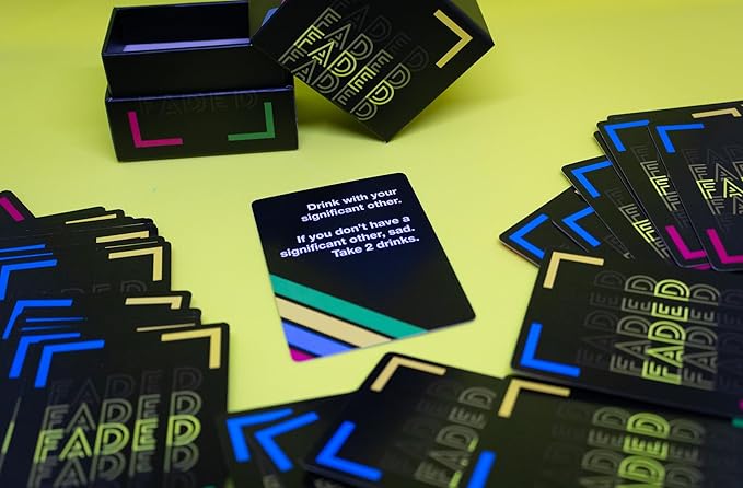 FADED - Drinking Game - Card Game for Parties and Game Nights - 21st Birthday - College - Tailgate - and More!