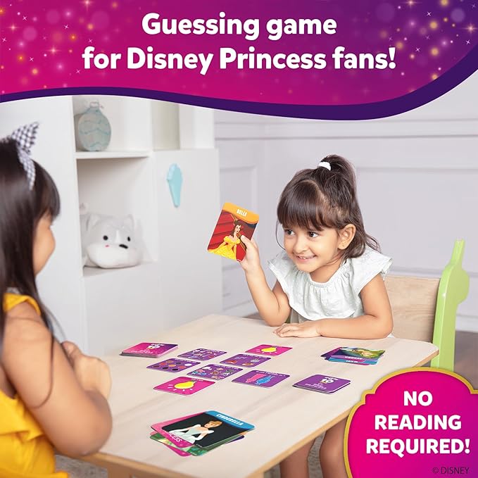 Skillmatics Guess in 10 Junior Disney Princess for Kids, Girls, Boys Who Love Card Games, Board Games, Cinderella, Ariel, Jasmine, Gifts for Ages 3, 4, 5, 6, Travel Friendly