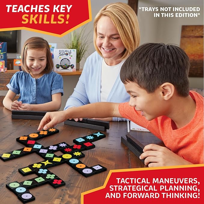 MindWare Qwirkle Color Blind Friendly Family Game Game for Kids and Adults - Fun Family Game Night Game for Concentration and Visual-Thinking Skills - Ages 6+