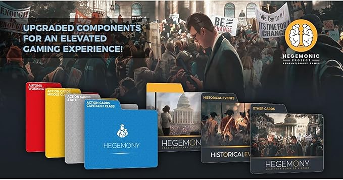 Hegemonic Project: Hegemony: Card Dividers - Game Accessory for Hegemony The Board Game, Organize Your Game with 20 Cardboard Dividers in 7 Designs