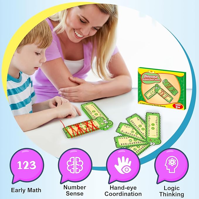 Multiplication Game for Kids 1st-3rd Grade, Math Manipulatives & Supplies, Homeschool & Classroom Must-Haves