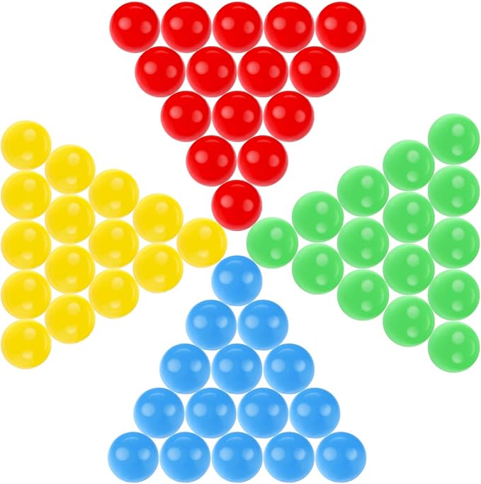 150 Pieces 14.4 mm Game Replacement Marbles Plastic Colored Game Balls Compatible with Hungry Hungry Hippos Greedy Frog