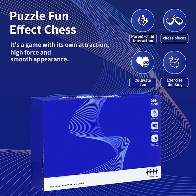 Chess Board, Multiplayer Battle Board Games, Board Games for Kids 8-12, 2025 Family Games for Kids and Adults, Easter Gifts, Tabletop Strategy Game, Portable with Storage Bag
