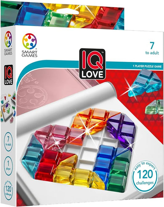 Smart Games - IQ Love, Puzzle Game with 120 Challenges, 2 Playing Modes, 7+ Years