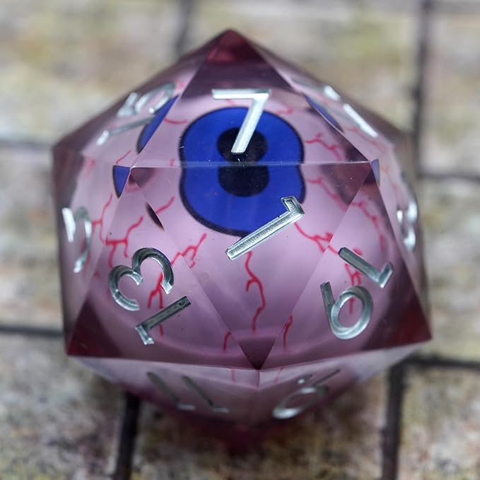 Liquid Core Dragon Eye Dice Single D20,DND RPG Dice,33mm Dragon Eye D20 for Role Playing Table Games