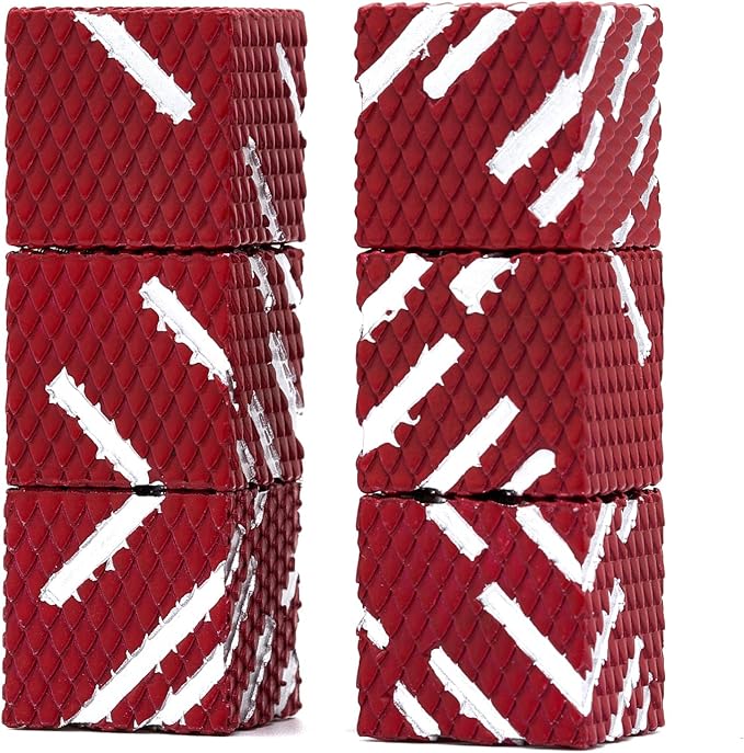 Metal Dice Set,16mm 6-Sided Unique Dice with Dragon Scale Design, for MTG DND Tenzi Farkle Yahtzee Bunco or Math Learning(Ls-Red White)
