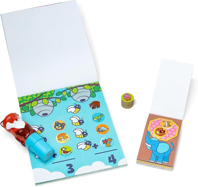 Melissa & Doug Sticker Wow!™ Fox Bundle: 24-Page Activity Pad, Sticker Stamper, 500 Stickers, Arts and Crafts Fidget Toy Collectible Character