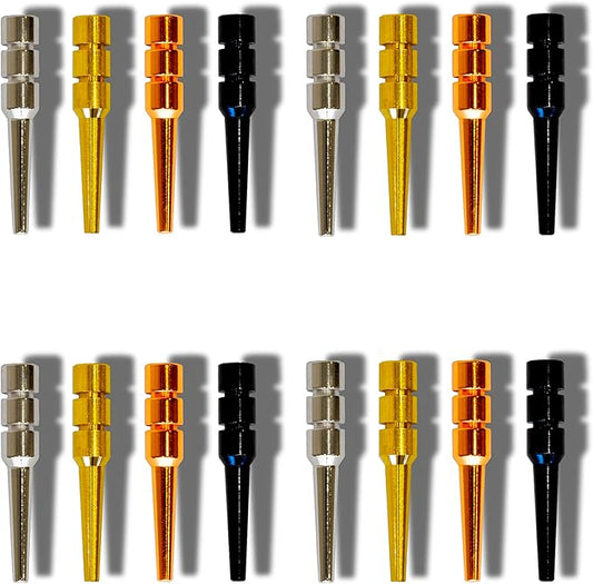 Metal Cribbage Pegs for Cribbage Board Game. Work with Regular Peg Board 1/8 Hole Size Like Bicycle Board Games. Pack of 16 Crib pegs.