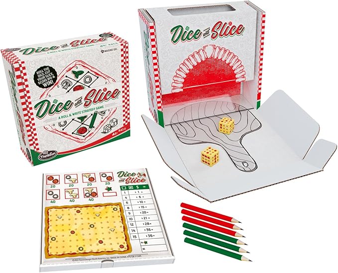 ThinkFun's Dice and Slice Pizza Party Dice Game - Deliciously Strategic Pizza Slicing Game