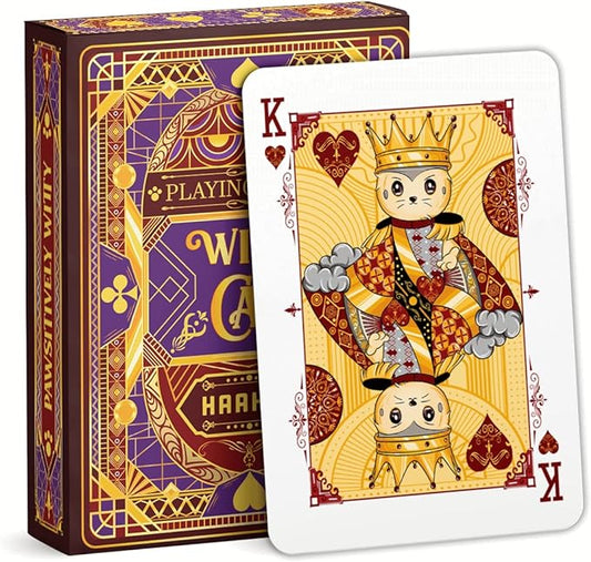 HAAKUN Witty Cat Playing Cards Cute Pet Board Games Poker Decks with Box