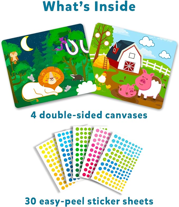 Skillmatics Dot It Sticker Art Activity - Animals, Mess-Free Fun for Kids, 500+ Stickers, Craft Kits, DIY Scrapbooking Activity, Travel Toys, Gifts for Boys & Girls Ages 3, 4, 5, 6, 7