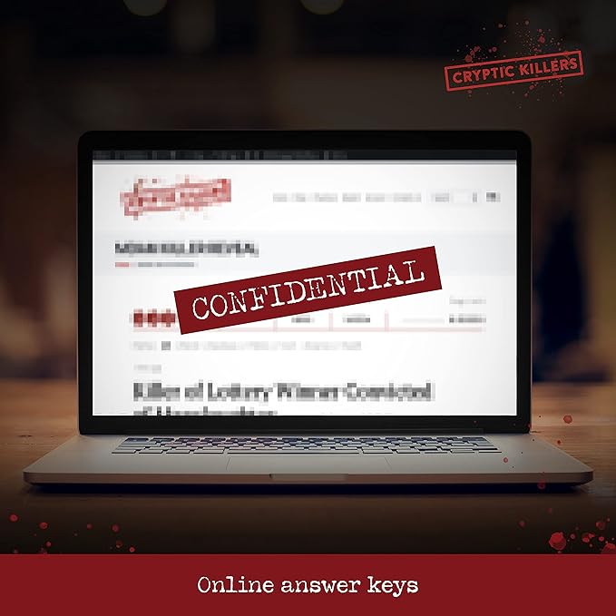 Unsolved murder mystery game - Cold Case Files Investigation - CRYPTIC KILLERS - Detective clues/evidence - Solve the crime - For individuals, date nights & party groups - "Murder in Miami"
