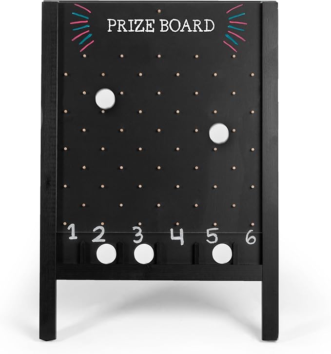 Ilyapa Board Large Prize Drop Game, 21 X 30 Double Sided Penny Drop & Wooden A-Frame Chalkboard Sign for Trade Show - Game Board Large