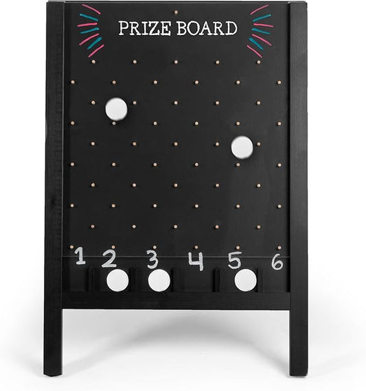 Ilyapa Board Large Prize Drop Game, 21 X 30 Double Sided Penny Drop & Wooden A-Frame Chalkboard Sign for Trade Show - Game Board Large