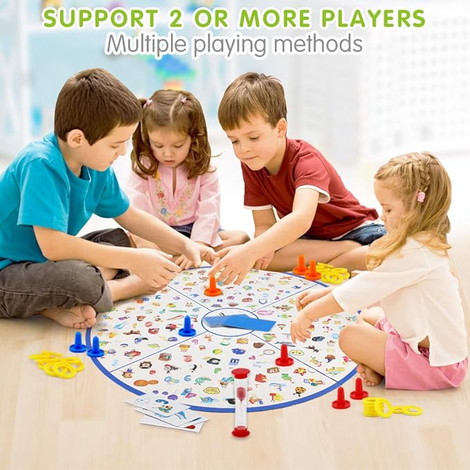 VATOS Board Game, Little Detective Card Game Memory Game Tabletop Game for Kids Families Party, Matching Game, Educational Toys for Kids Toddlers 3,4,5,6,7 Years Old Boys & Girls Gift