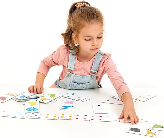Banana Panda Let’s Play Color Dominoes Game for Kids - Includes 28 Double-Sided Pieces and an Educational Guide for Parents, for Ages 2 Years and up