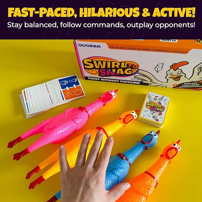 QUOKKA Family Board Games for Kids 6-12 & Adults – Fast-Paced Party Games for Game Night – Hilarious, Active & Easy to Learn – 4-8 Players – Engaging Card Game for Kids, Teens & Families